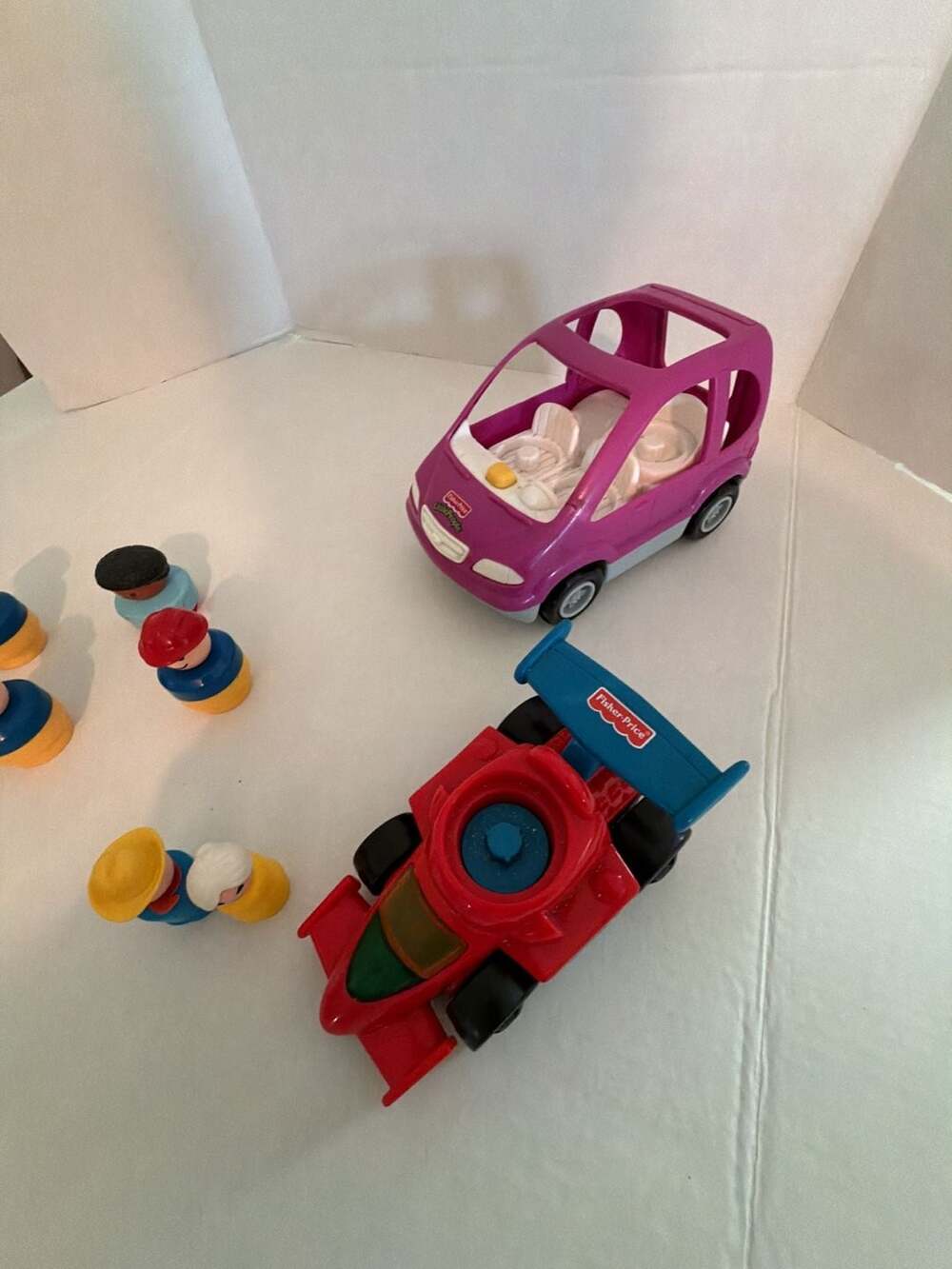 Fisher-Price Little People Toy Lot with Vehicles and Figures